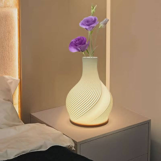 Vase Décoratif et Lampe LED Multicolore avec Batterie Intégrée
