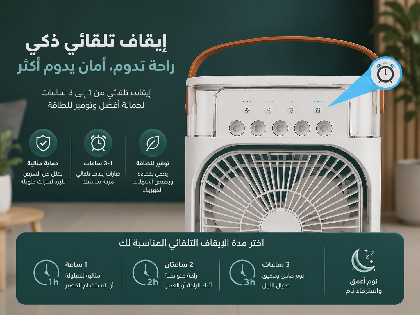 Mini Rafraîchisseur d'Air Portable 3-en-1/مبرد هواء صغير محمول 3 في 1