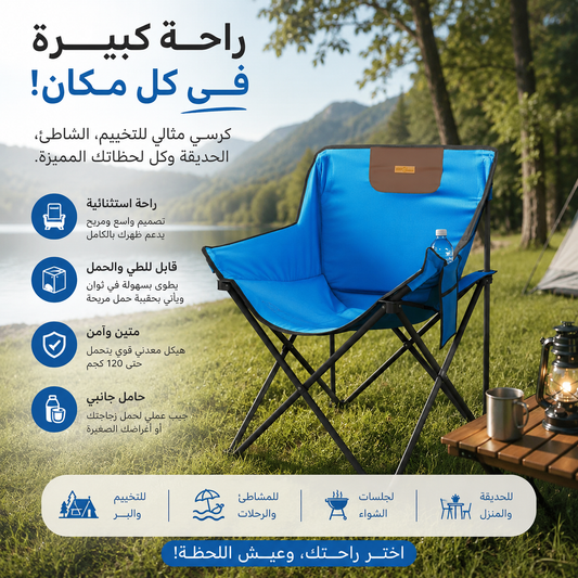 chaises sont des chaises de camping pliantes/كراسي التخييم والشاطئ القابلة للطي