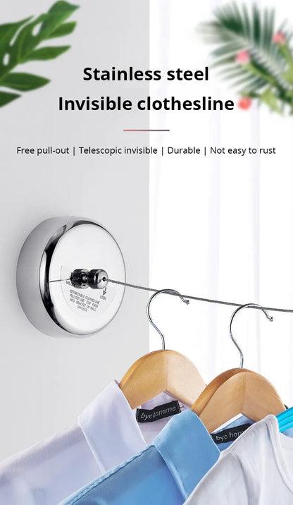 Wall-mounted Clothes Line Windproof 2.8m Adjustable Strength