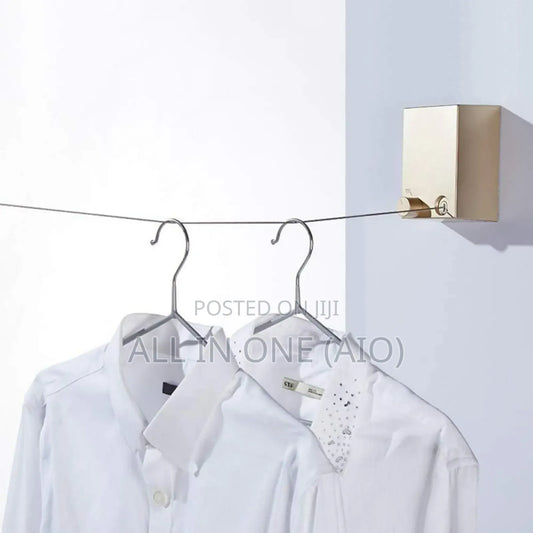 Étendoir à linge rétractable en acier inoxydable