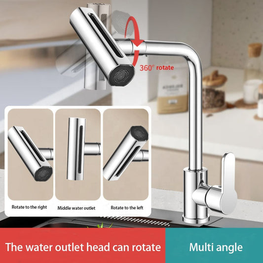 Robinet d’Évier Universel avec Bras Oscillant Rotatif 360°