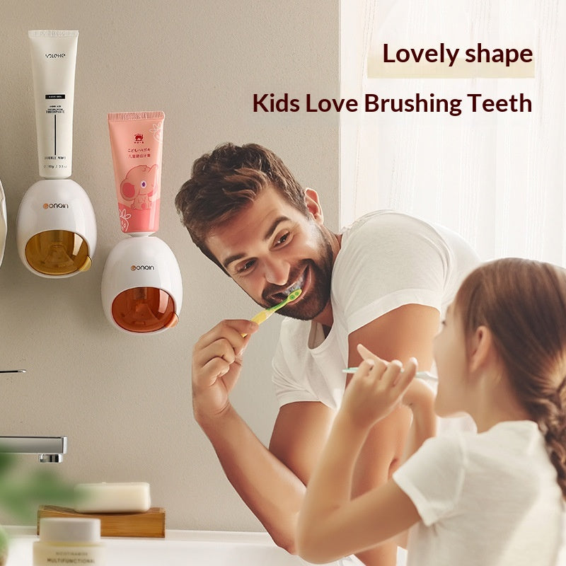 Wall Mounted Automatic Toothpaste Dispenser Organizer