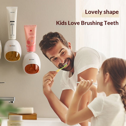 Wall Mounted Automatic Toothpaste Dispenser Organizer
