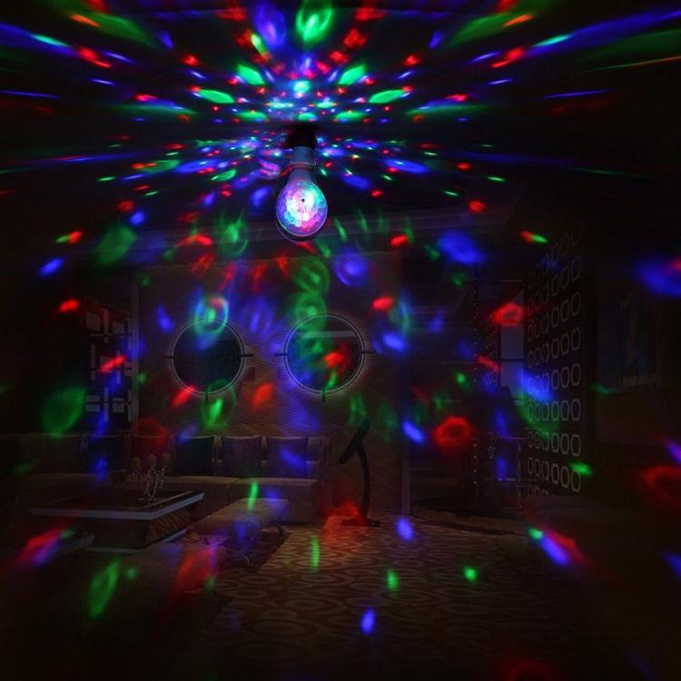 ampoule LED rotative de type boule disco magique