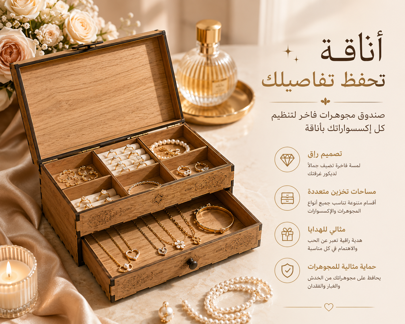 Porte Bijoux Box Love / صندوق مجوهرات