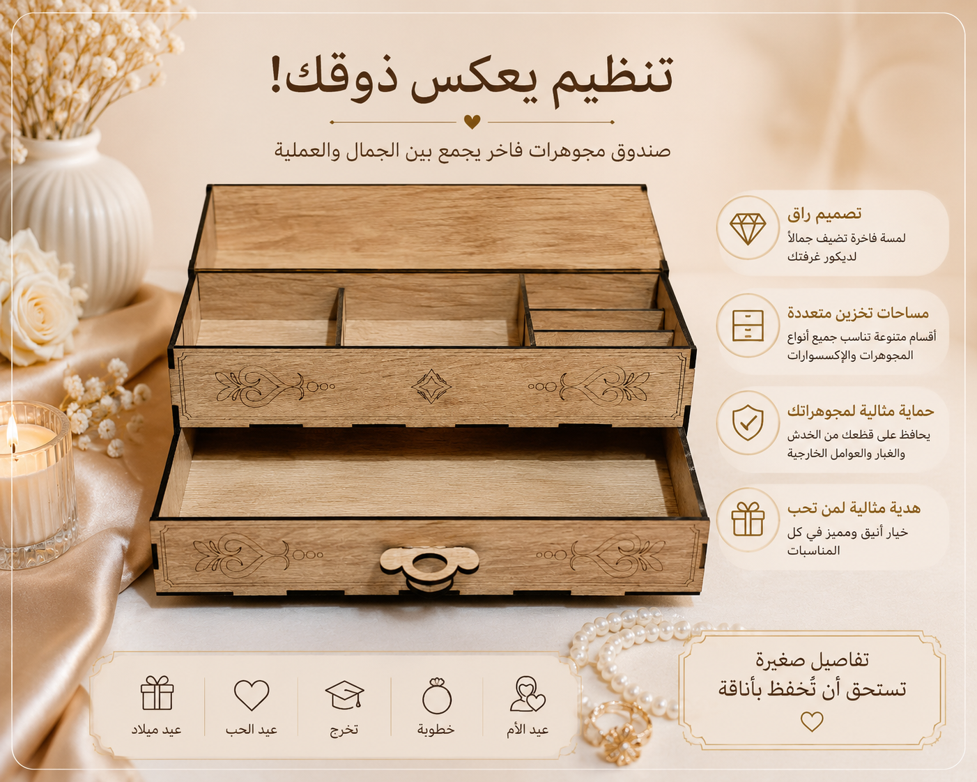 Porte Bijoux Box Love / صندوق مجوهرات